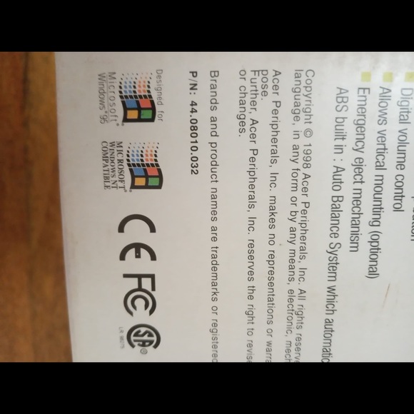 ACER Vintage CD Rom New in Box 40X Max CD 640A - Picture 5 of 12